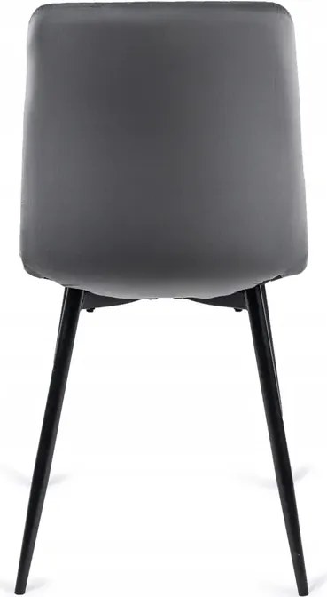 Zestaw Stół Kwadratowy Rozkładany MAX 80-160 cm Dąb Craft/Czarny i 6 Krzeseł PERU Szarych