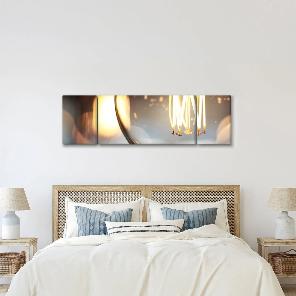 Obraz świecącej żarówki (170x50 cm)