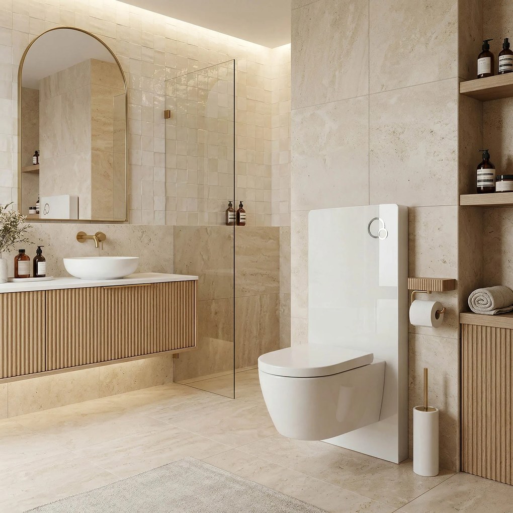 Moduł sanitarny 805 do toalety wiszącej – biały