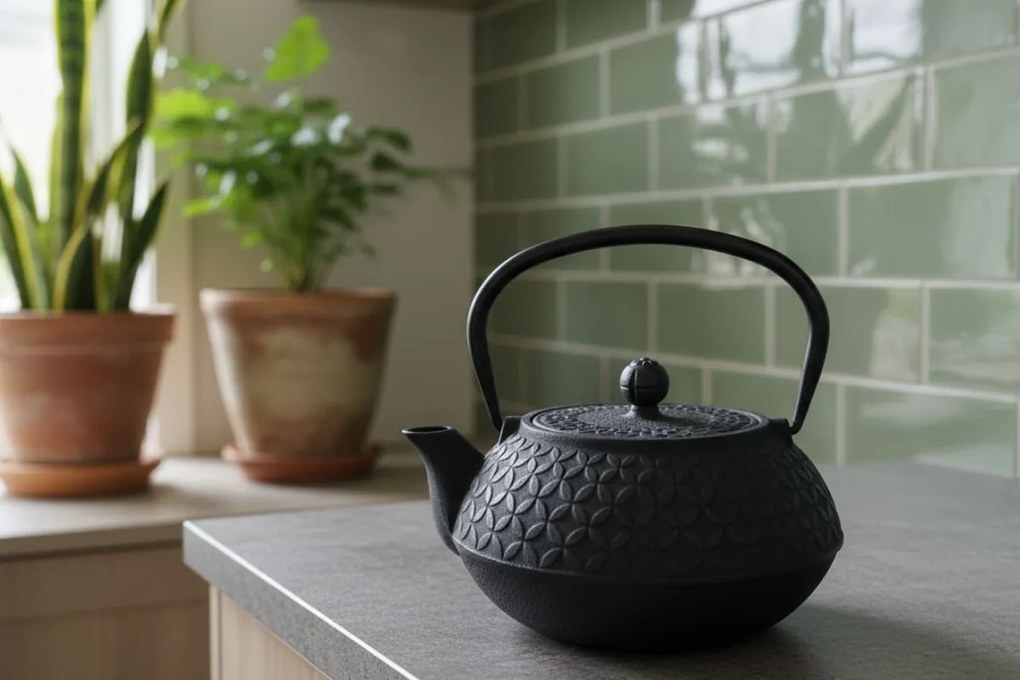 Czajnik żeliwny z zaparzaczem SABI, 1000 ml