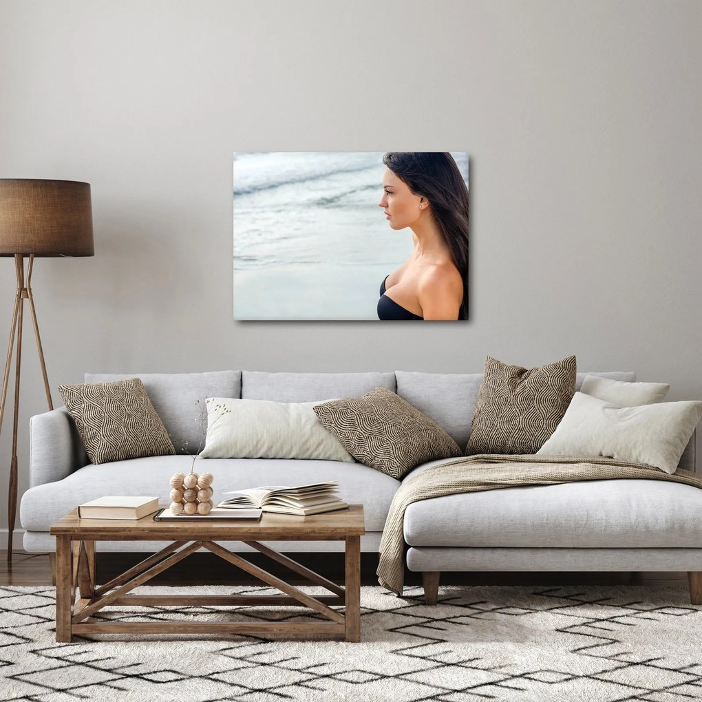 Obraz kobiety na plaży (70x50 cm)