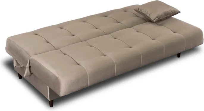 Sofa z Funkcją Spania LIMA Rozkładana Wersalka Dwuosobowa Beżowa Nowoczesna do Salonu