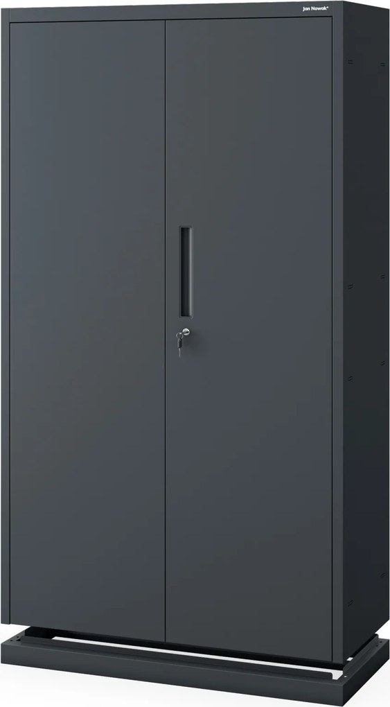 Szafa modułowa metalowa wielofunkcyjna na cokole antracytowa MEGAN 1600 x 900 x 400 mm