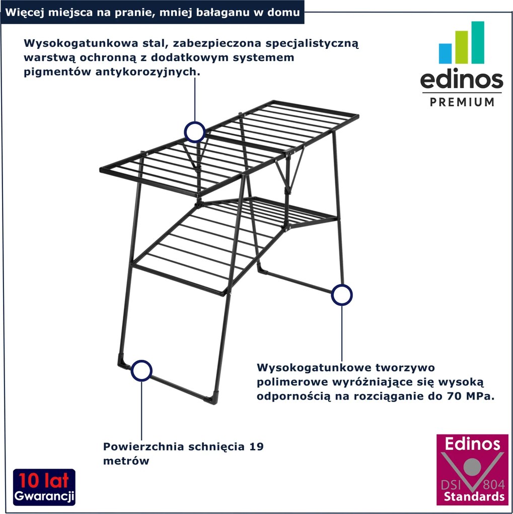 Dwupoziomowa suszarka na balkon L3-M65