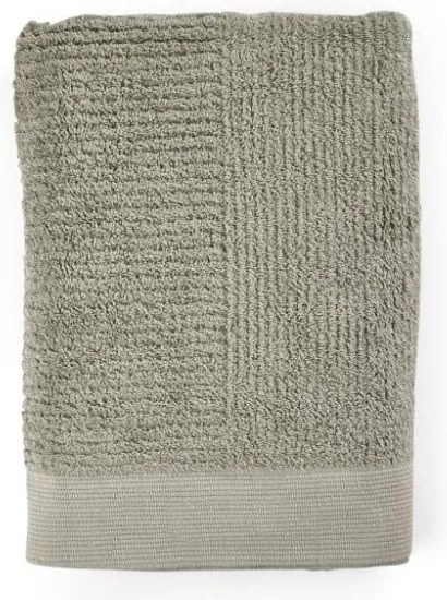 Zielonoszary bawełniany ręcznik kąpielowy 140x70 cm Classic − Zone