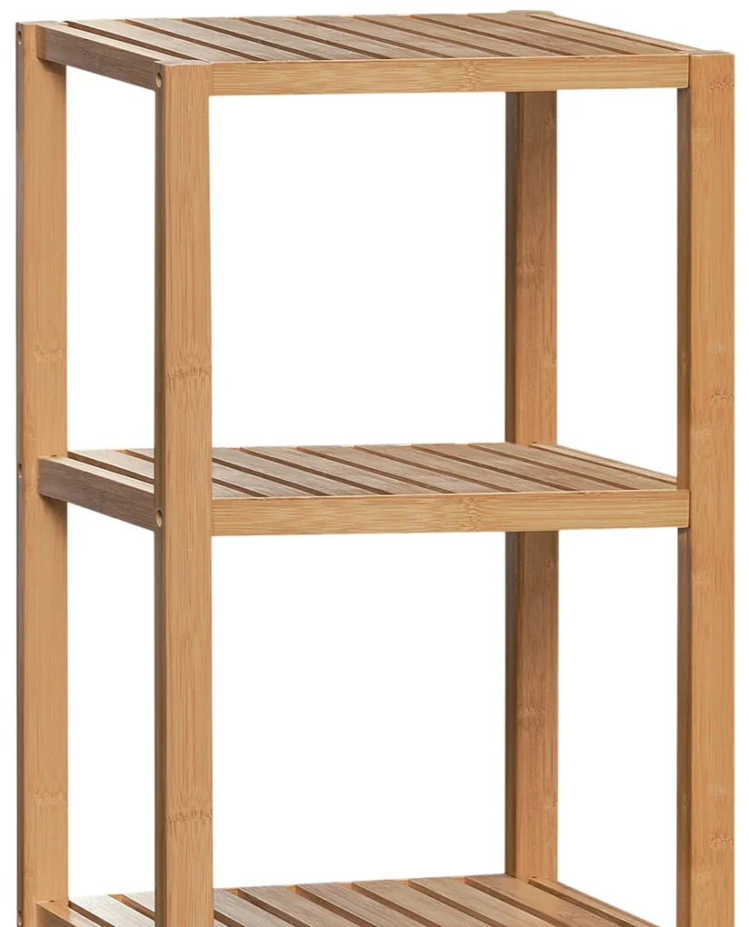 Regał bambusowy, 5 półki, 140 cm
