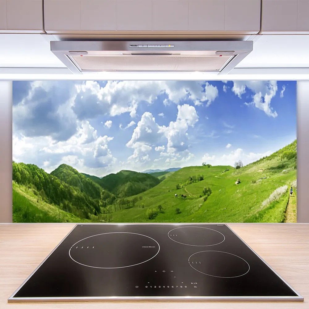 Panel Szklany Szczyty Gór Nad Polami