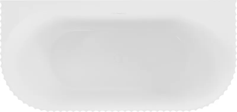 Mexen Sella wanna wolnostojąca przyścienna ryflowana 150 x 75 cm, biała połysk, przelew biały - 52711507500-20