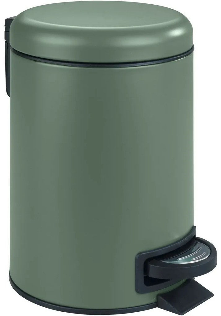 Wenko Kosz na śmieci z pedałem Leman 3 l,ciemnozielony, 3 l