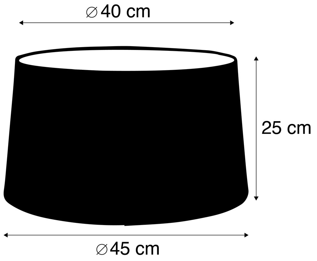 Abażur lniany taupe 45 cm