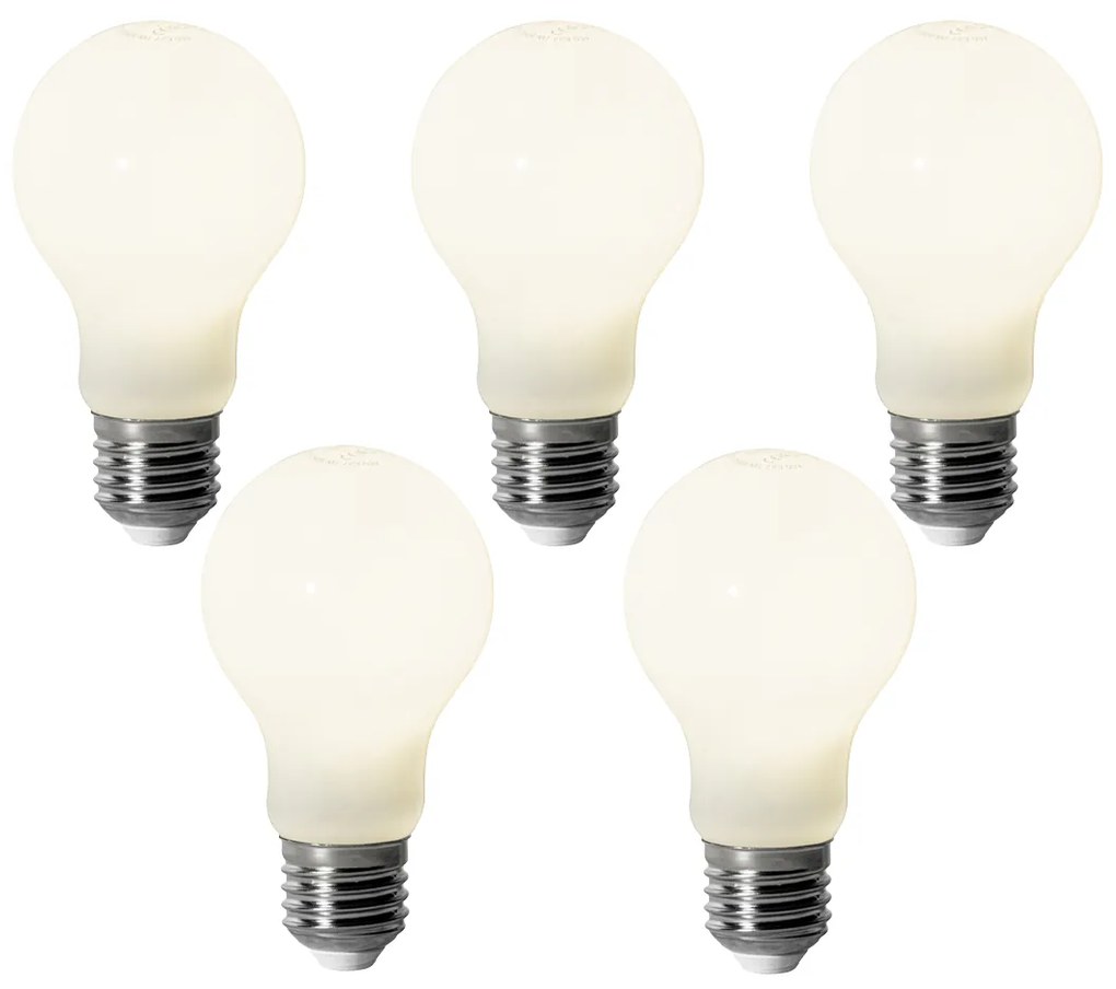 Zestaw 5 E27 dimbare LED lamp A60 opaal 7W 806 lm 4000K