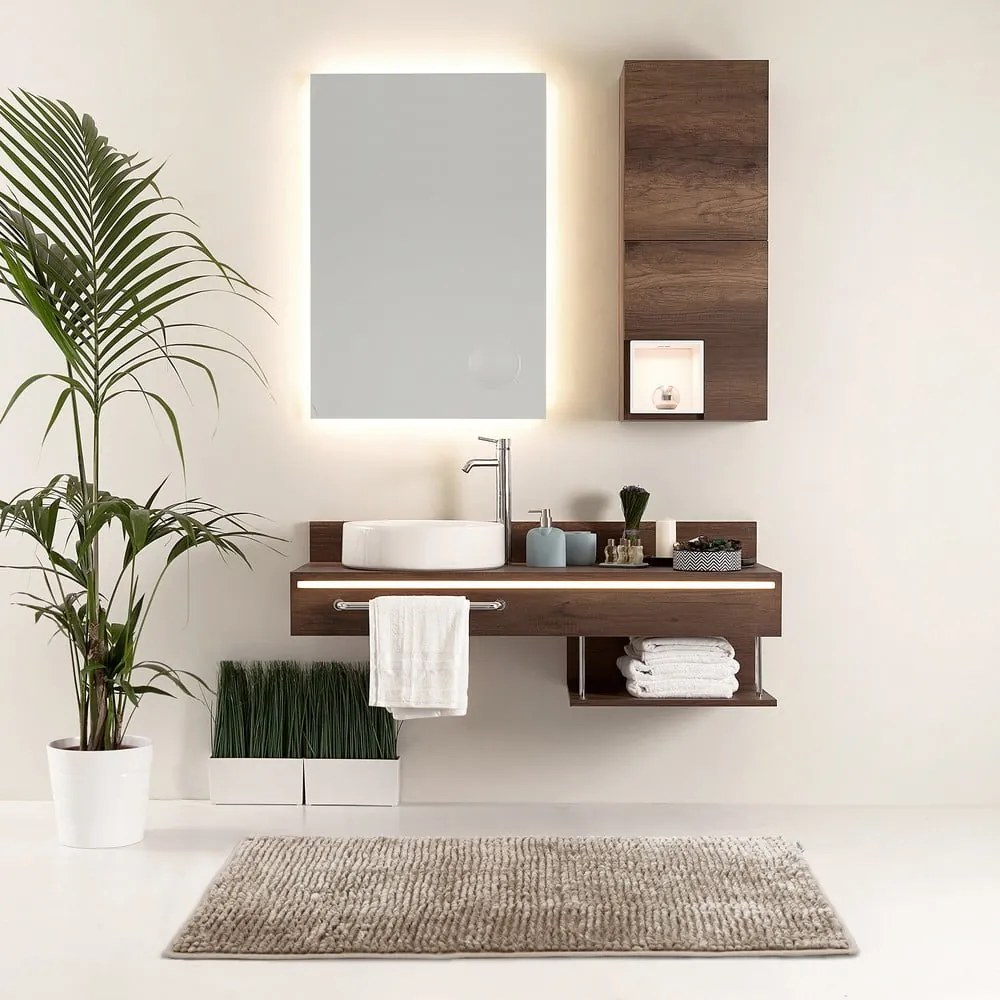 Jasnobrązowy dywanik łazienkowy 70x120 cm Bati – Restilo