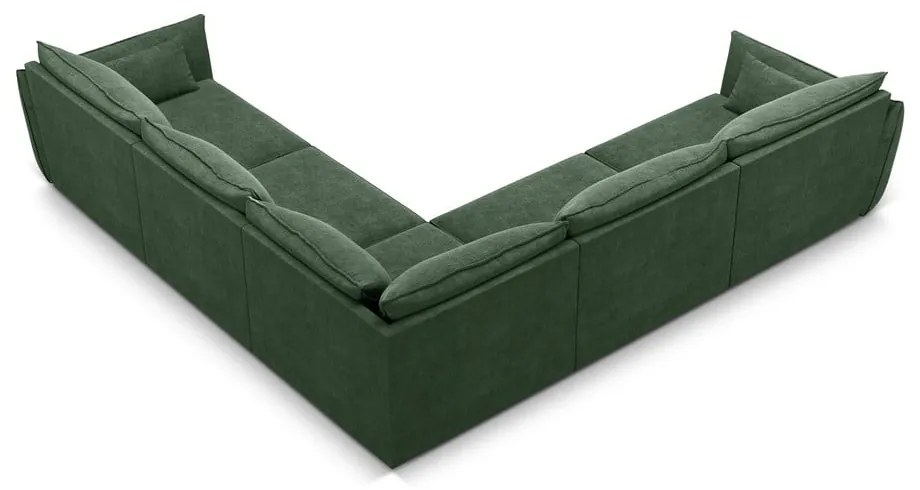 Ciemnozielony narożnik (róg zmienny) Vanda – Mazzini Sofas