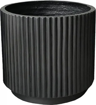 DONICA NOCTURA nr 3 41x41x42 CM CZARNA RYFLOWANA