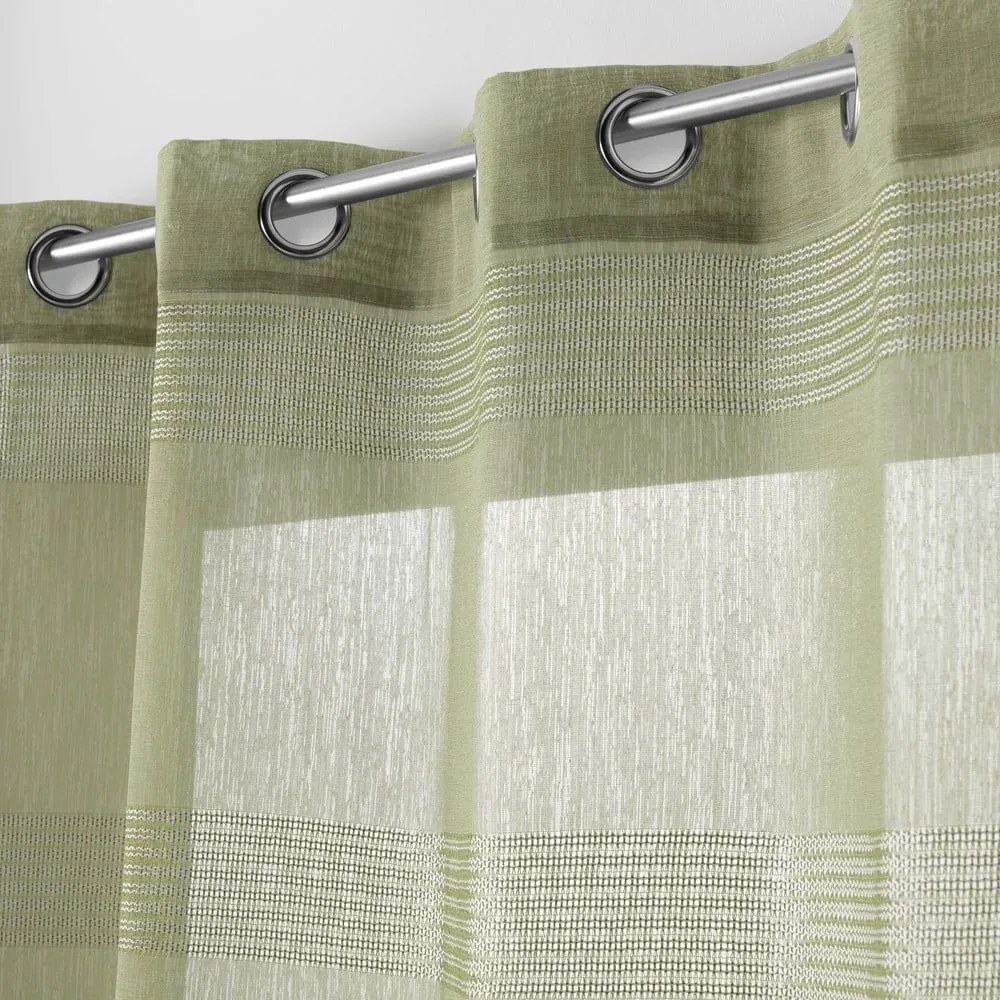 Firanka z woalu w kolorze khaki 140x280 cm Ajourela – douceur d'intérieur