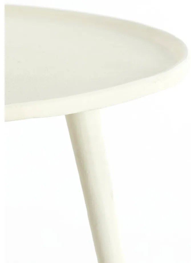 Kremowy metalowy okrągły stolik ø 67,5 cm Babina – Light &amp; Living