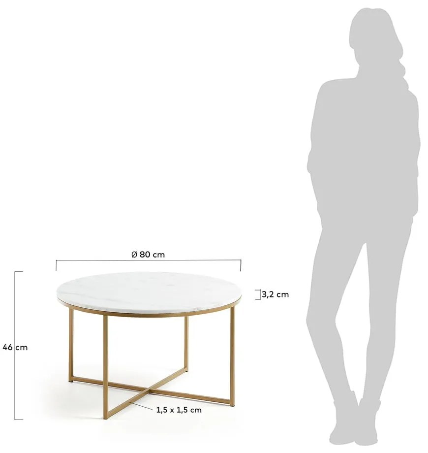 Stolik Kave Home Shefield, ø 80 cm