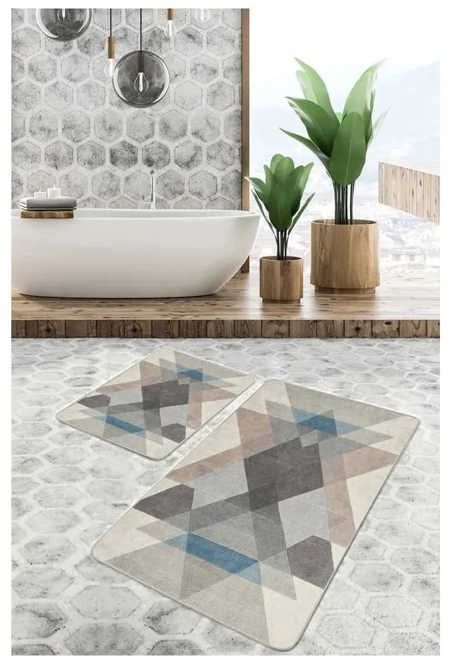 Aksamitne dywaniki łazienkowe zestaw 2 szt. 60x100 cm – Mila Home