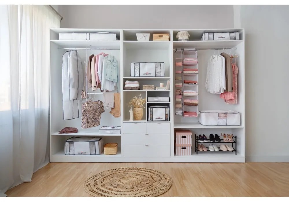 Biały organizer pod łóżko Compactor Underbed White