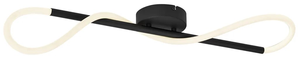 Nowoczesna lampa sufitowa czarna z wbudowaną diodą LED z 3-stopniową regulacją ściemniania - Keri