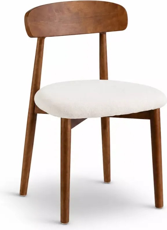 Krzesło Vesper drewniane jadalnia salon beż retro