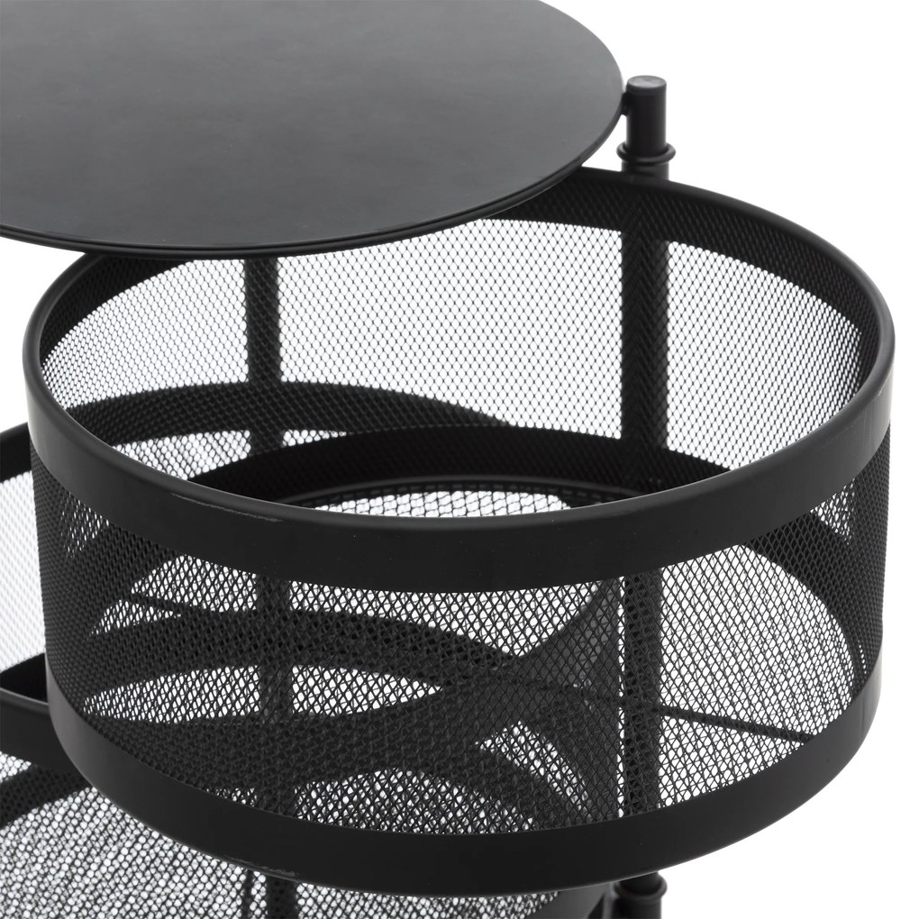 Wózek kuchenny obrotowy, 4 poziomy