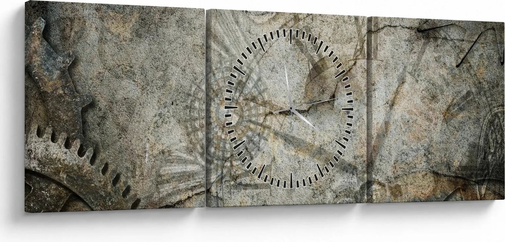 Obraz - Upływ czasu (z zegarem) (90x30 cm)