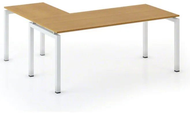 Narożne biurko PRIMO SQUARE, 180x180 cm, buk
