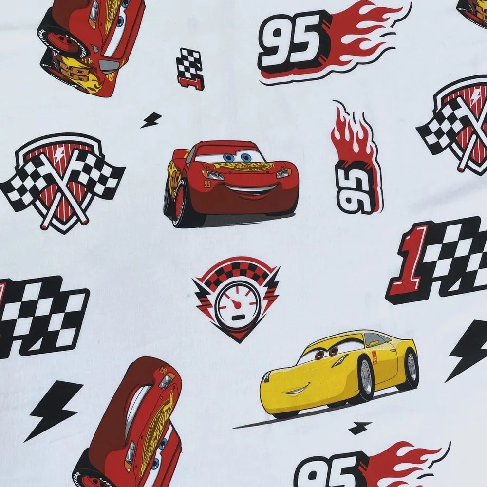 Bawełniane prześcieradło dziecięce z gumką 90x200 cm Cars "McQueen" – Jerry Fabrics