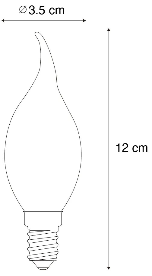 Zestaw 5 ściemnialnych żarówek LED E14 BXS35 dymionych 4W 300 lm 2200K