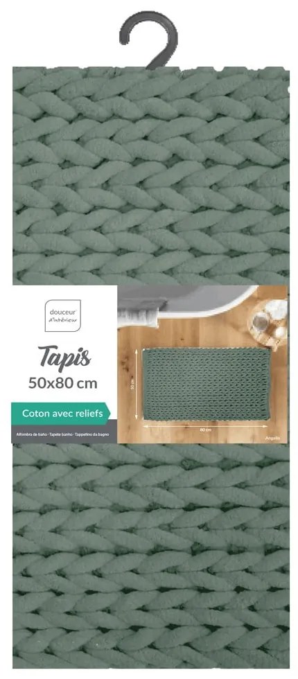 Zielony dywanik łazienkowy 50x80 cm Ariel – douceur d'intérieur