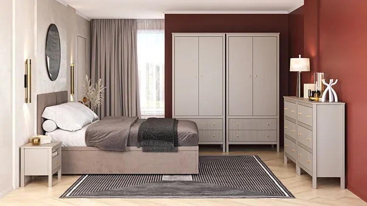Szafka nocna z szufladą w kolorze taupe P4-R62