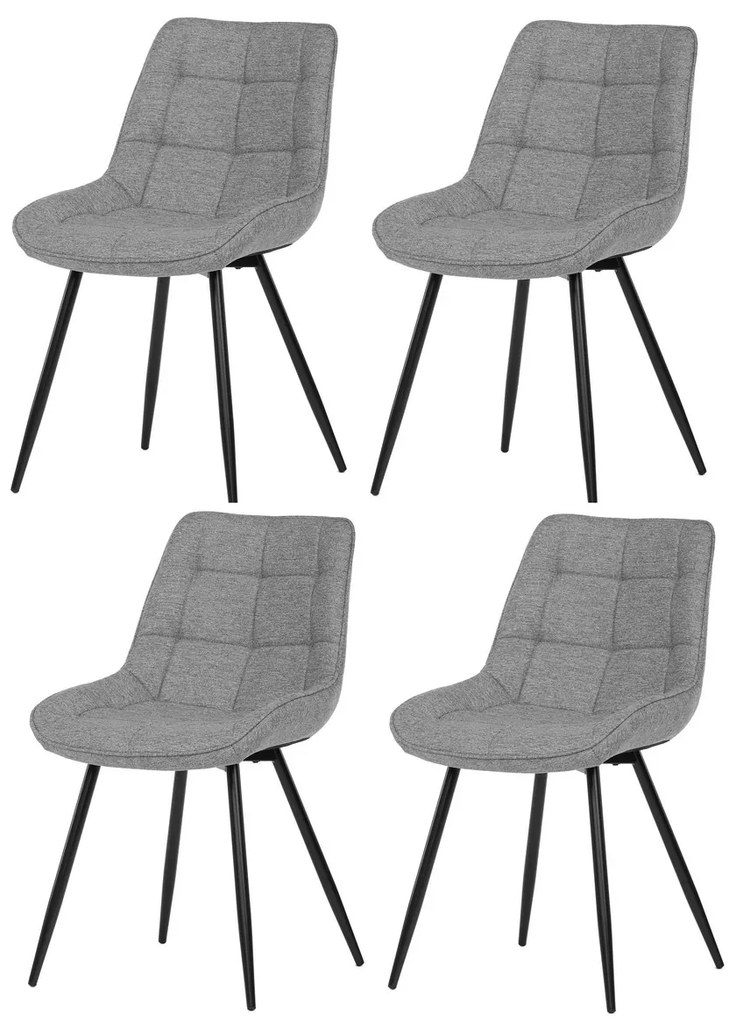 Zestaw krzeseł do jadalni CT-395 SIL2, 4 szt.