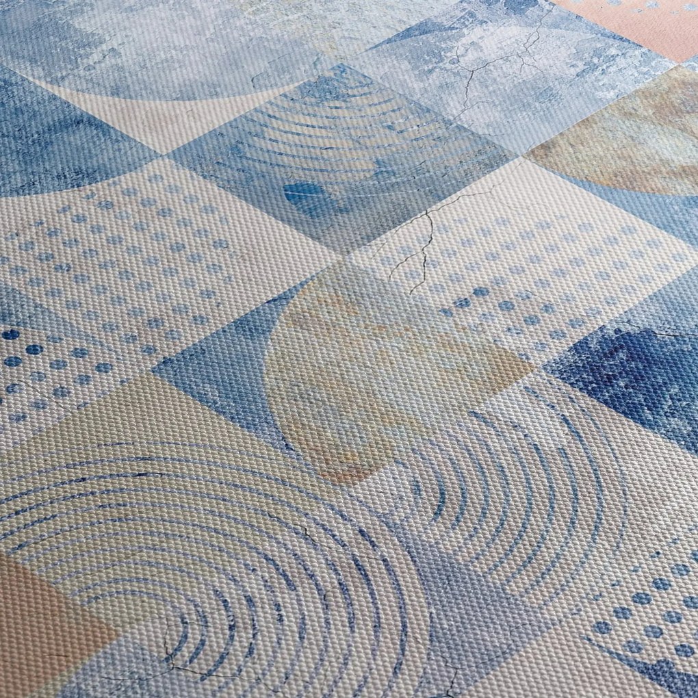 Obraz - Geometryczne kształty na ścianie (170x50 cm)