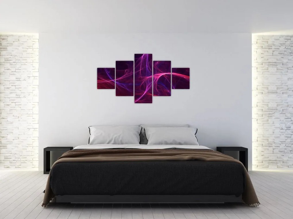 Abstrakcyjny obraz krzywych (125x70 cm)