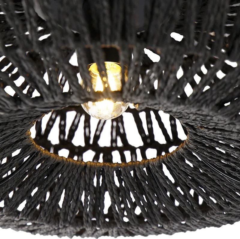 Lampa sufitowa w stylu retro czarna 50 cm - Lina