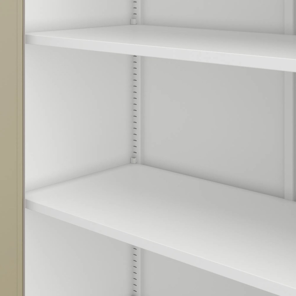 Witryna przeszklona metalowa wysoka z zamkiem biała/dąb sonoma, 900x1850x400 mm: AMELIA Eco Design