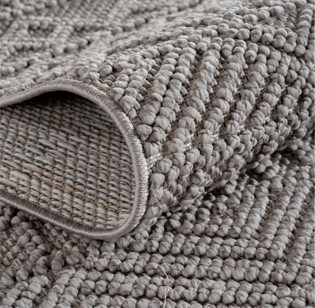 Dywan nowoczesny 3D Helix boho szary 160 cm x 160 cm koło