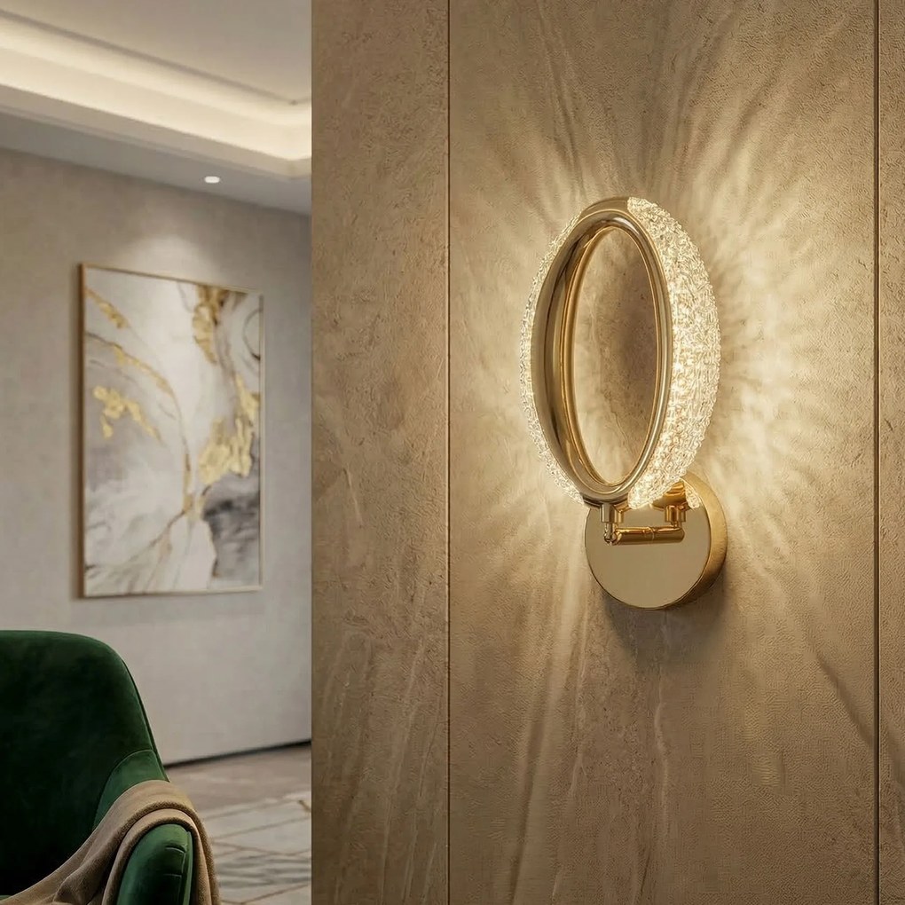 KINKIET ŚCIENNY LED G174-W ZŁOTY