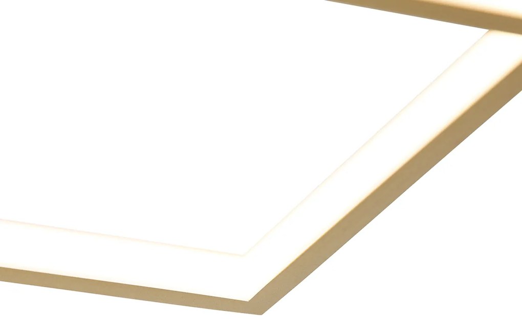 Lampa sufitowa złota z LED 3-stopniowy ściemniacz 4-światła - LejoDesignerski Oswietlenie wewnetrzne