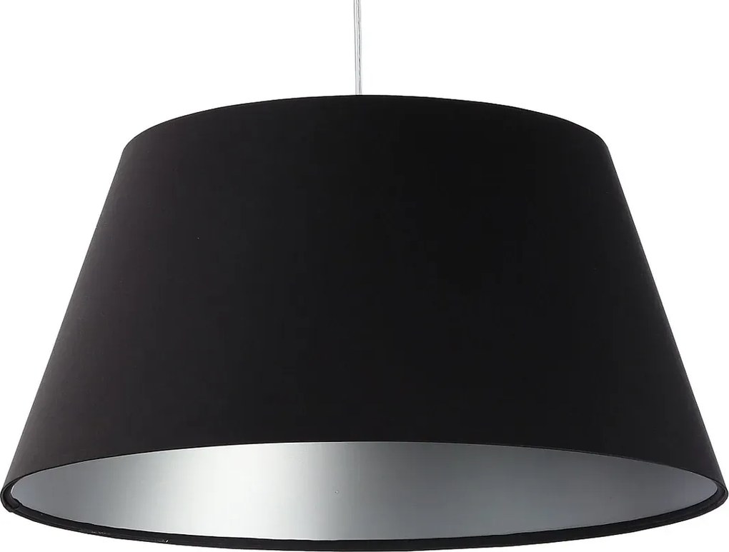 Czarna satynowa lampa wisząca dzwon - S407 D4-K40