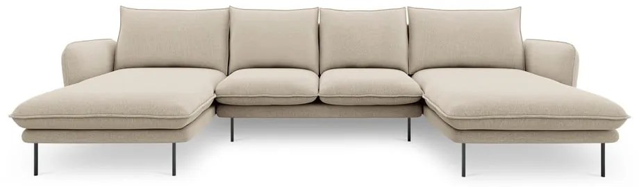 Beżowa sofa w kształcie litery U Cosmopolitan Design Vienna