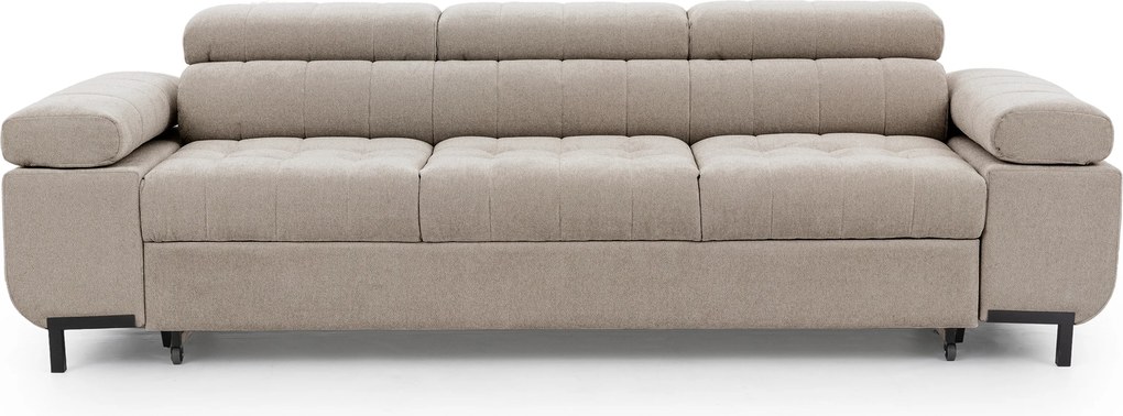 Sofa trzyosobowa Tyrion z funkcją spania - beżowy szenil Vibe 08