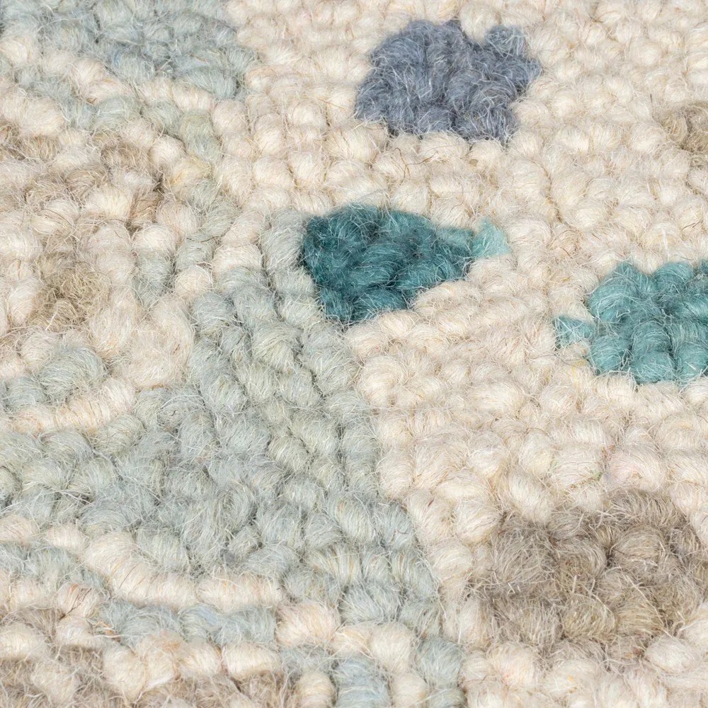Niebiesko-beżowy wełniany dywan tkany ręcznie 120x170 cm Eloise Patchwork – Flair Rugs