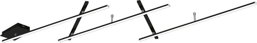 Lampa sufitowa LED ze ściemniaczem w kolorze matowej czerni 50x245 cm Indira – Trio
