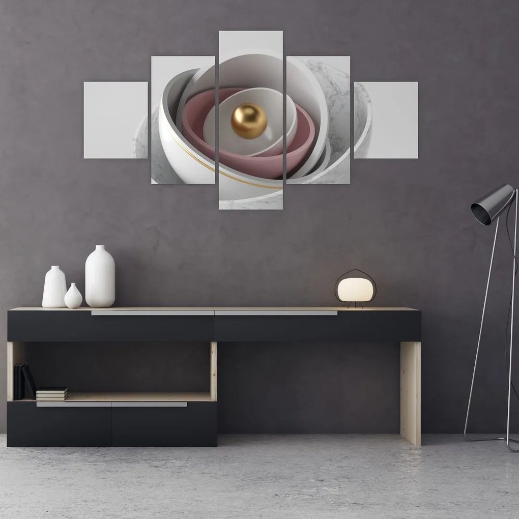 Obraz - Złota perła (125x70 cm)