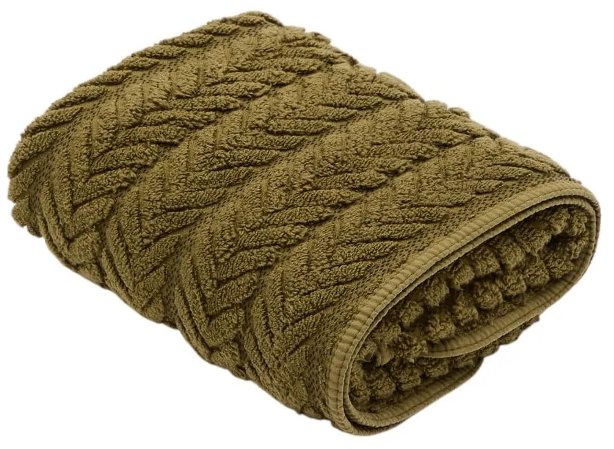 Zielony bawełniany ręcznik frotte 50x90 cm Rune – Kave Home