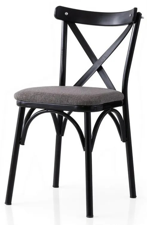 Zestaw krzeseł do jadalni Ekol Grey and Black, 2szt.