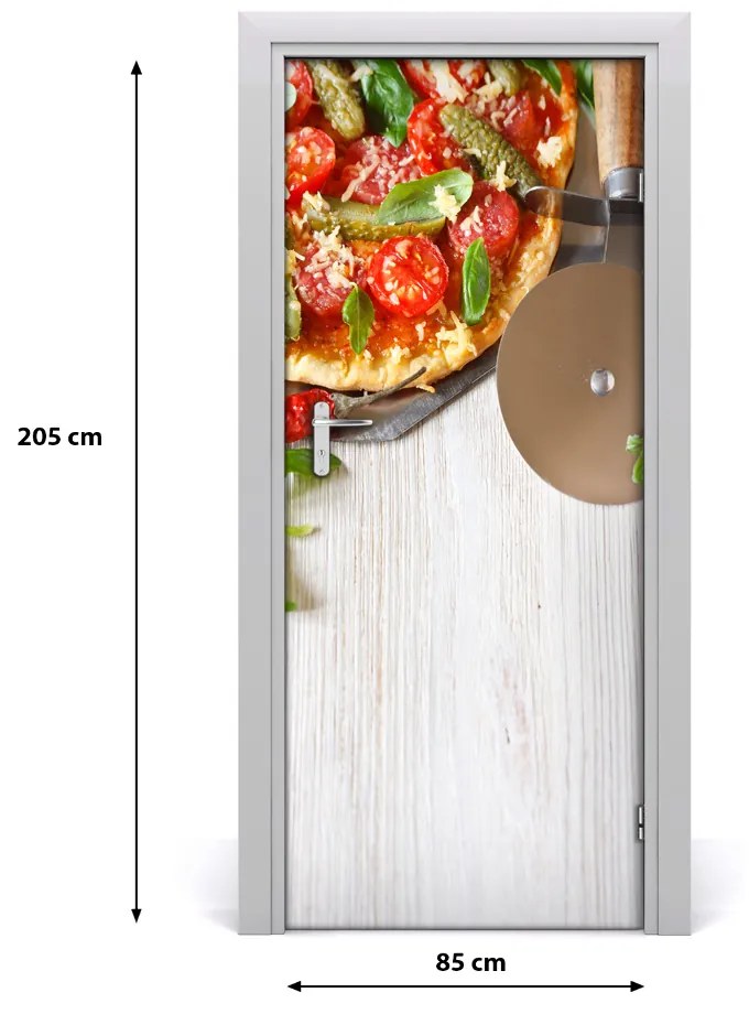 Naklejka na drzwi do domu samoprzylepna Pizza