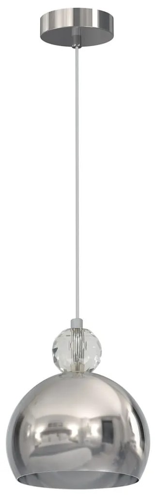 Lampa Wisząca Srebrna Kula Pojedyncza TOLEDO 1xE27